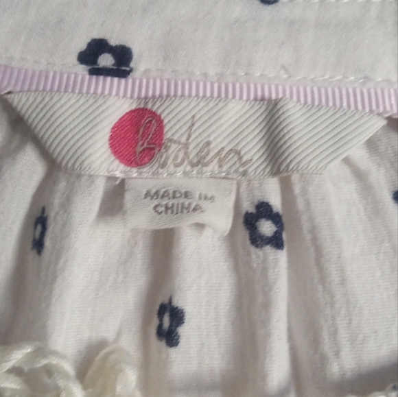 Boden Cotton Lightweight Floral Print Tie Neck Peasant Blouse Size 4 - Picture 6 of 8